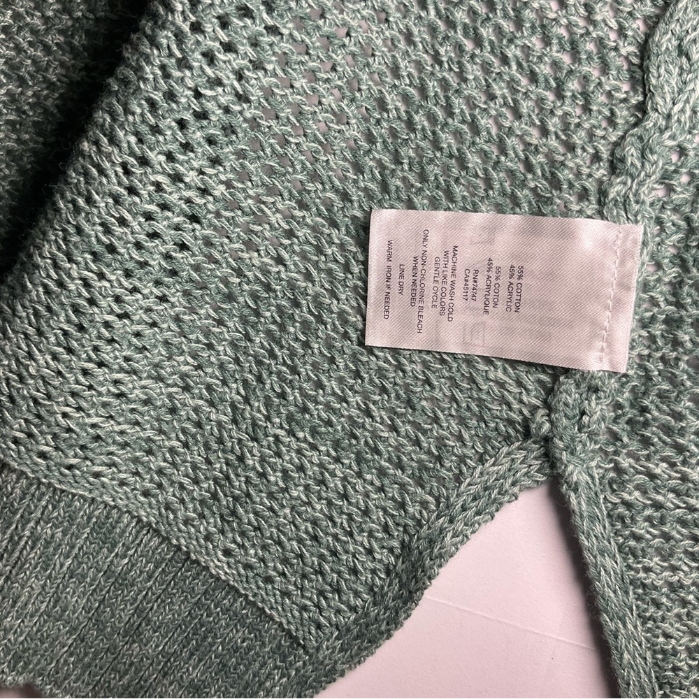 Natural Reflections Green Hoodie Tunic Length Cardigan - Picture 7 of 7